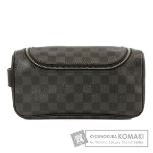Louis Vuitton Toilette Pouch Damier Graphite Black Shoulder Bag Canvas
